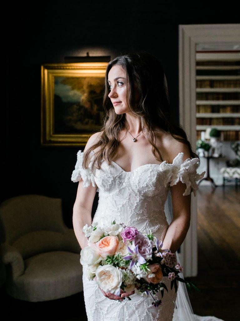 Bridal portrait at Iscoyd Park wedding venue photo