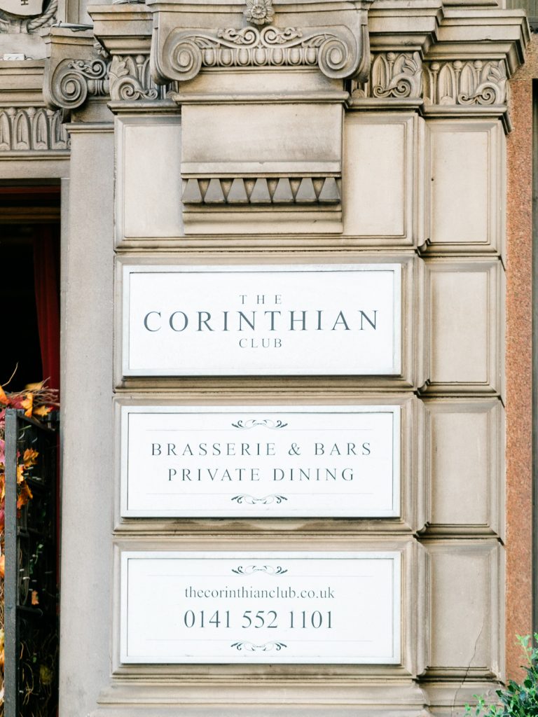 Detail of the Corinthian Club in Glasgow