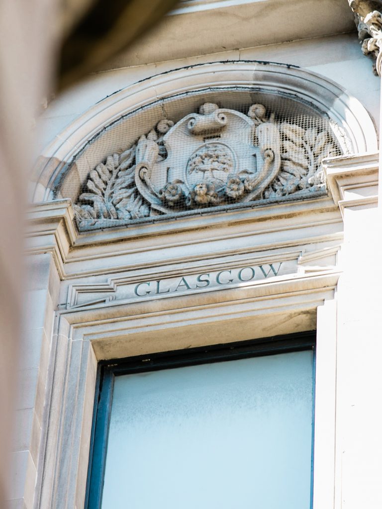 Detail of the Corinthian Club in Glasgow