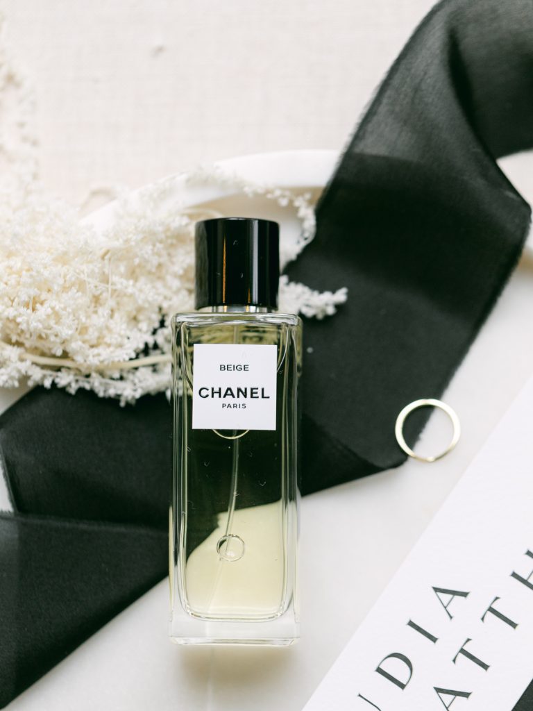 Chanel Beige perfume for a fine art wedding.