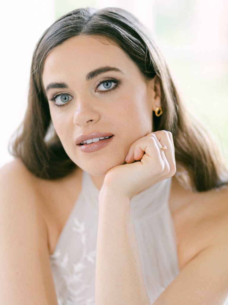 Bridal Portrait with Alena Leena dress.