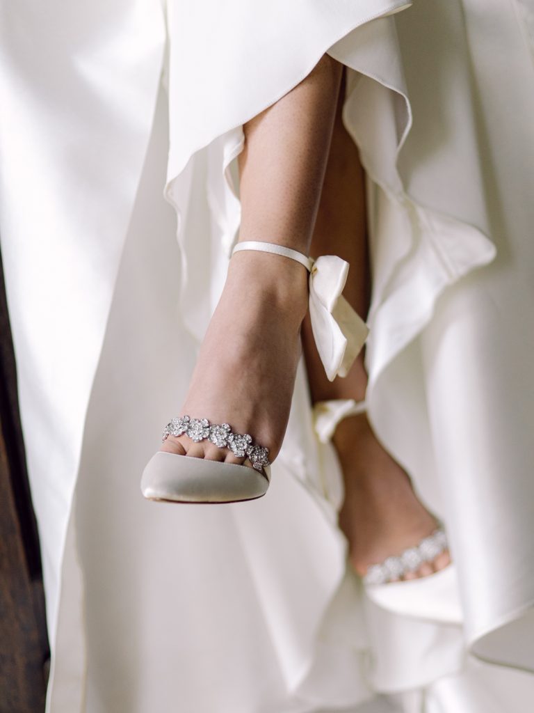 Bridal shoes by Bella Belle.