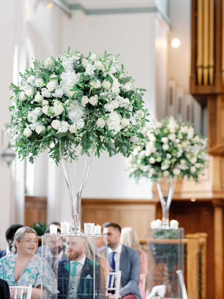Wedding guests arriving at The Chapel for Jessica and Lewis' wedding ceremony